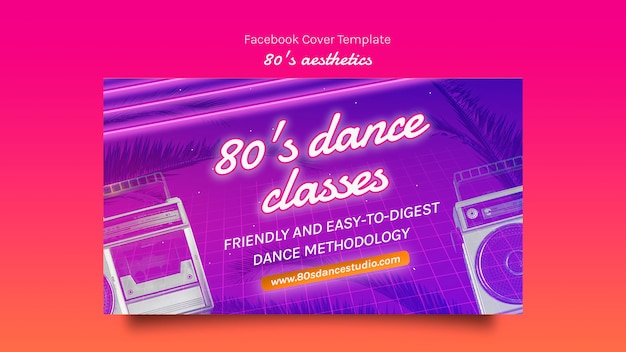 80’s Aesthetics Flat Design Template – Free Download