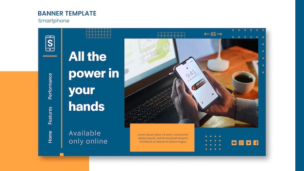 Smartphone Store Banner Template – Free Download