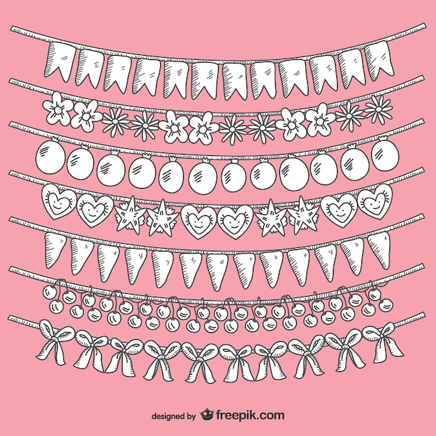 Hand Drawn Bunting Pack – Free Stock Photos for Download