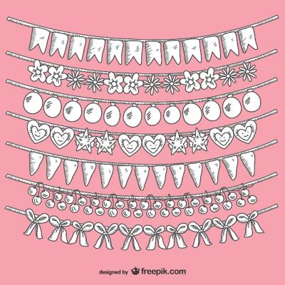 Hand Drawn Bunting Pack – Free Stock Photos for Download