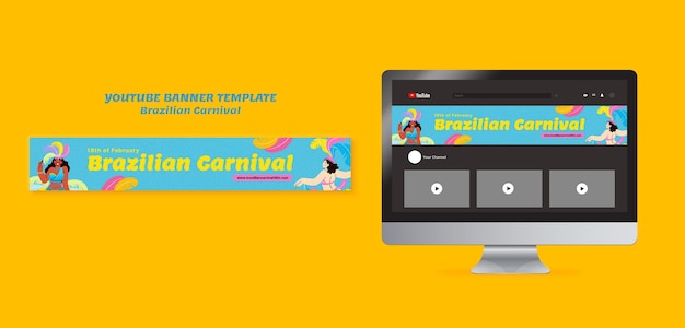 Carnival Entertainment YouTube Banner Template – Free Download