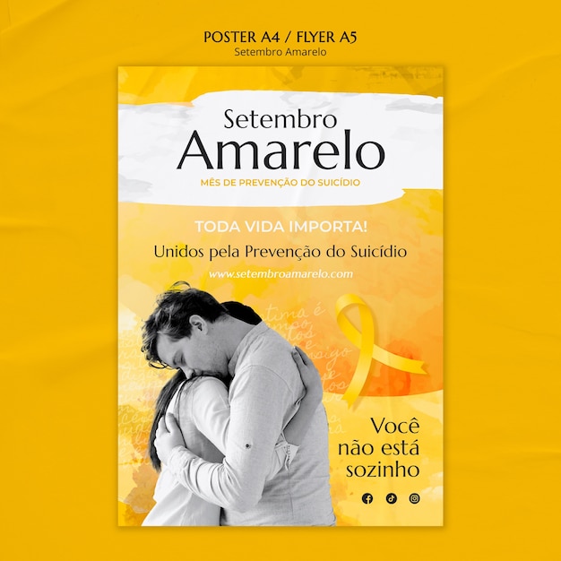 Setembro Amarelo Template Design – Free Stock Photo, Download for Free