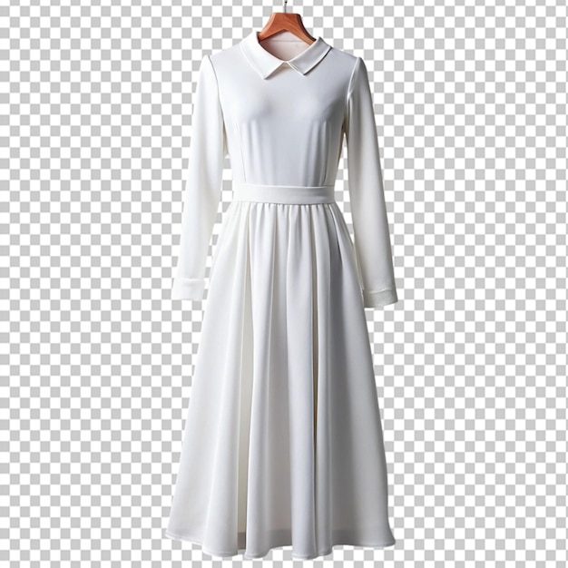 A White Dress with Long Sleeves and a White Collar – Free Download