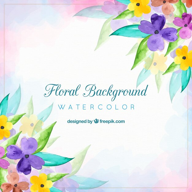 Lovely Watercolor Floral Background – Free Download