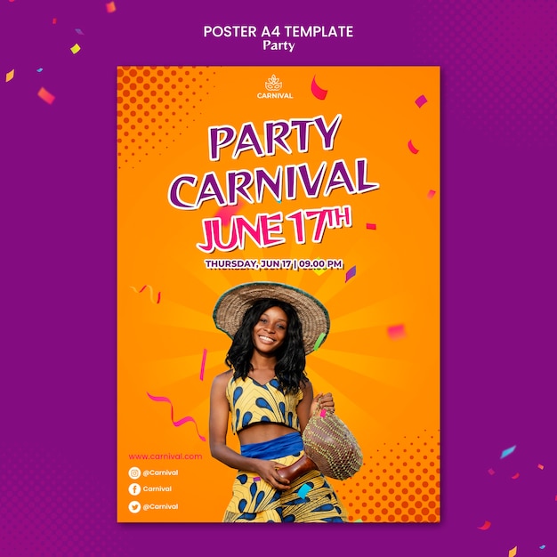 Carnival Party Print Template – Free Download