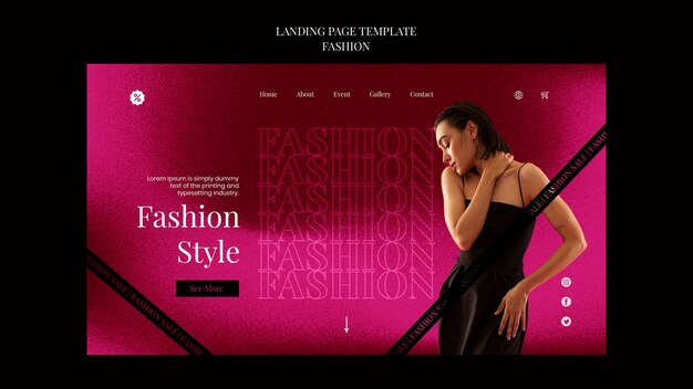 Flat Design Fashion Template – Free Download