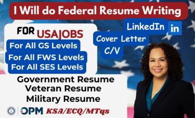 I Will Craft Your Federal Resume, USAJOBS Resume, Executive Resume & ATS-Compatible Resume within 24 Hours