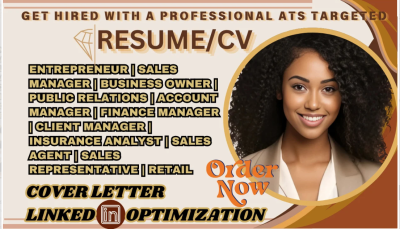 I Will Write a Resume for Sales Manager, Public Relations, Entrepreneur, and Business Owner