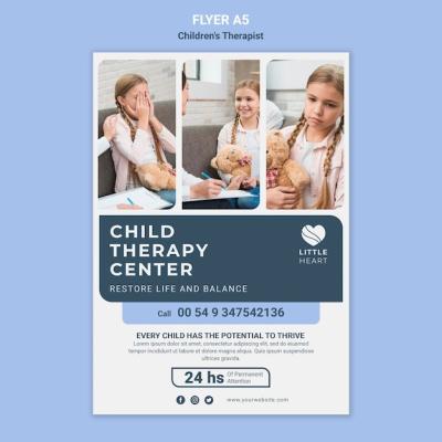 Children’s Therapist Concept Flyer Template – Free Stock Photo, Download for Free