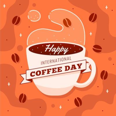 International Day of Coffee Illustration – Free Download