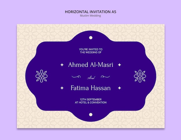 Muslim Wedding Template Design – Free Download