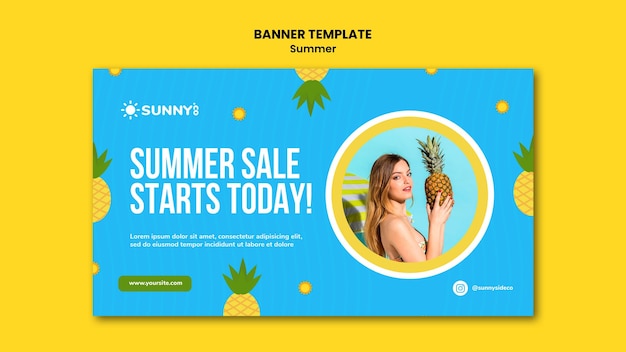 Summer Sale Banner Template – Free Download