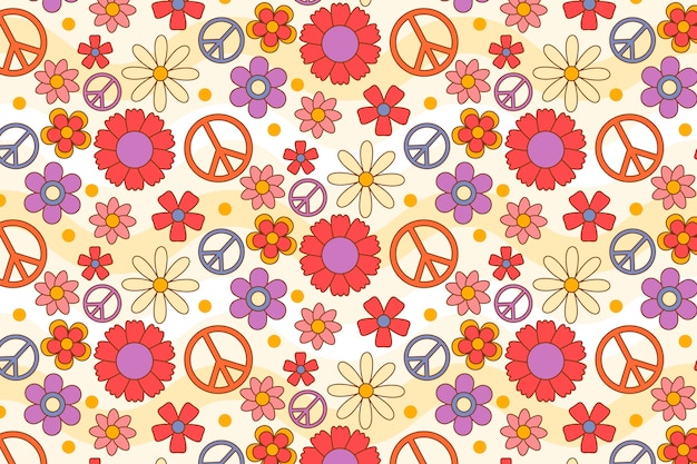 Groovy Flower Pattern Design – Free Download