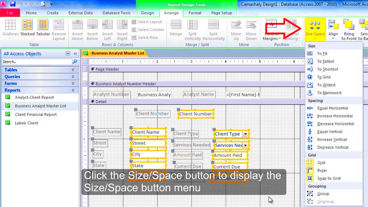 Microsoft Access How to Group Controls  YouTube