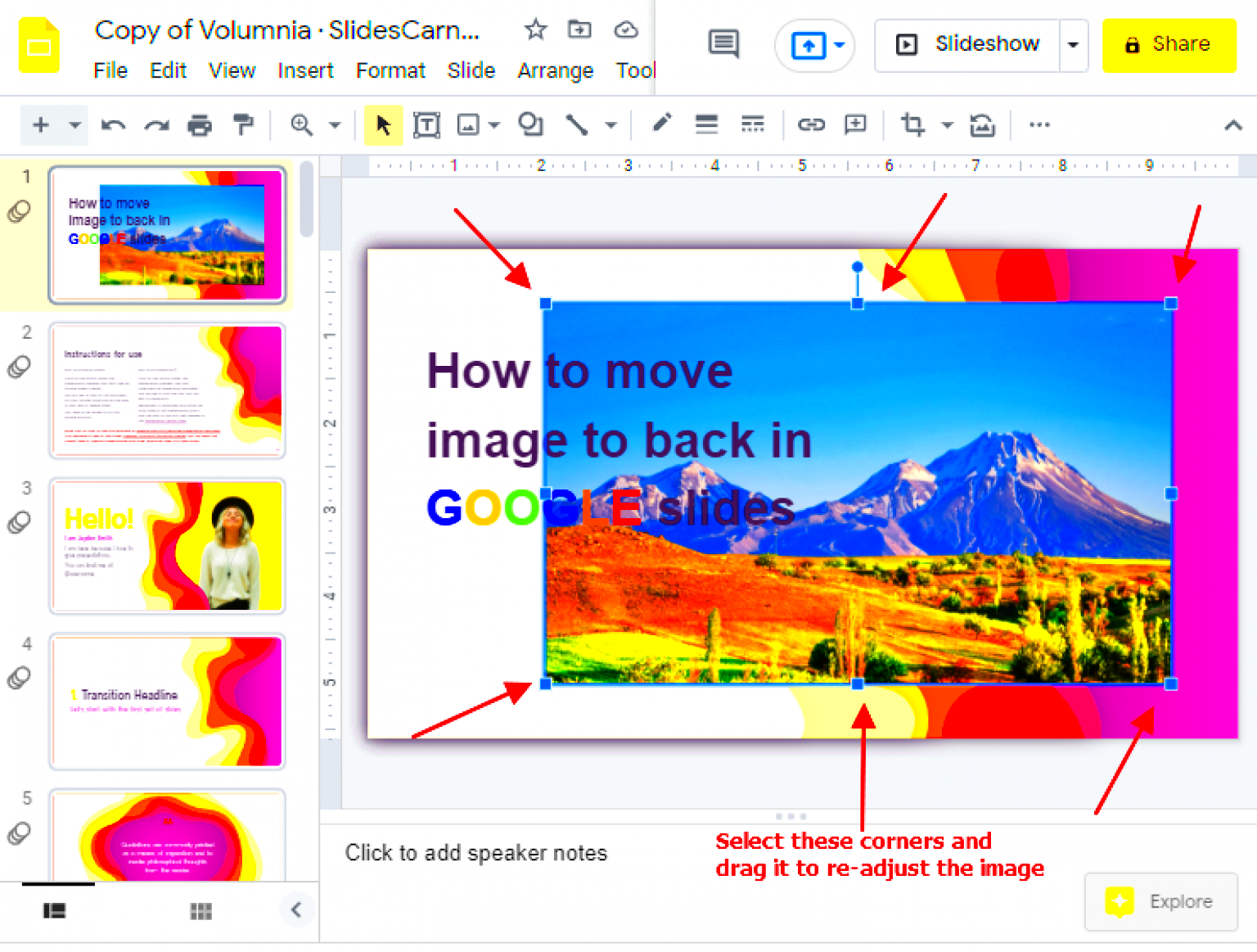 How to Move Image to Back in Google Slides Best Practice