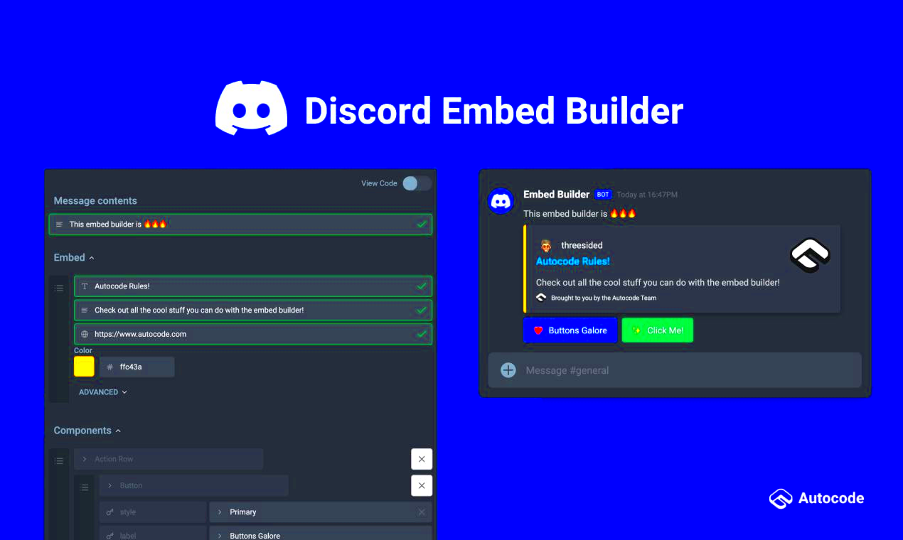 Discord Message Embed Builder  Build and preview Discord message 