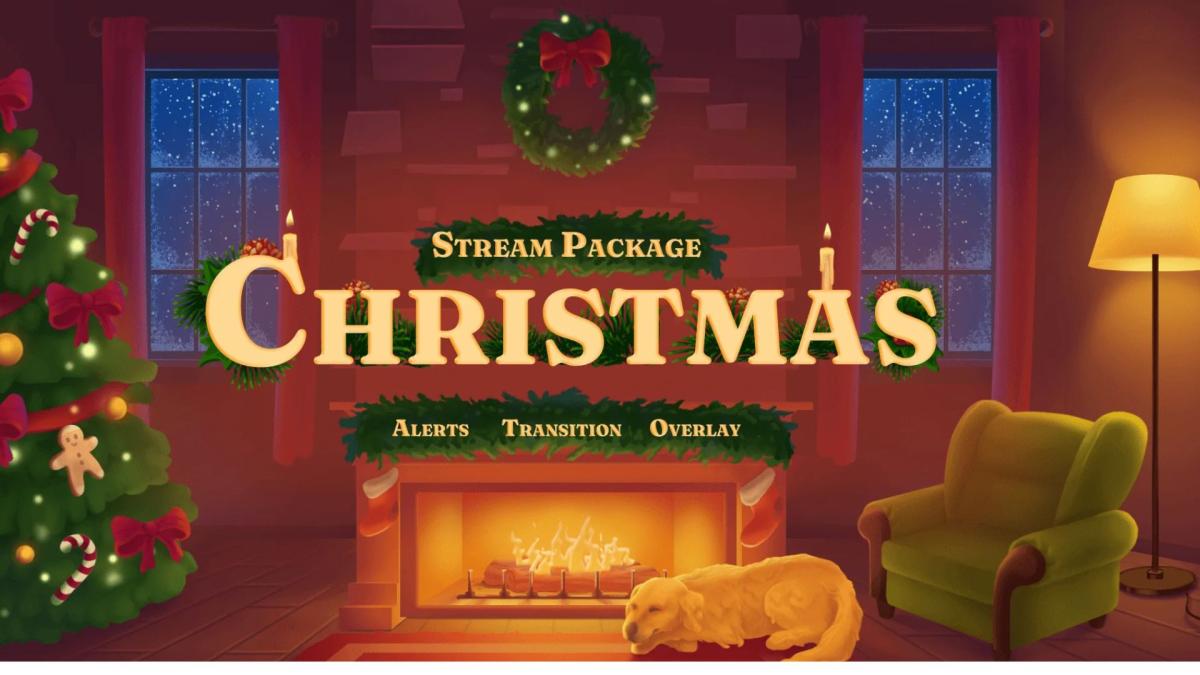 I will create stunning Christmas overlays for twitch, youtube, and facebook streaming