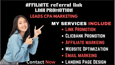 I will affiliate referral link promotion, affiliate referral link promotion