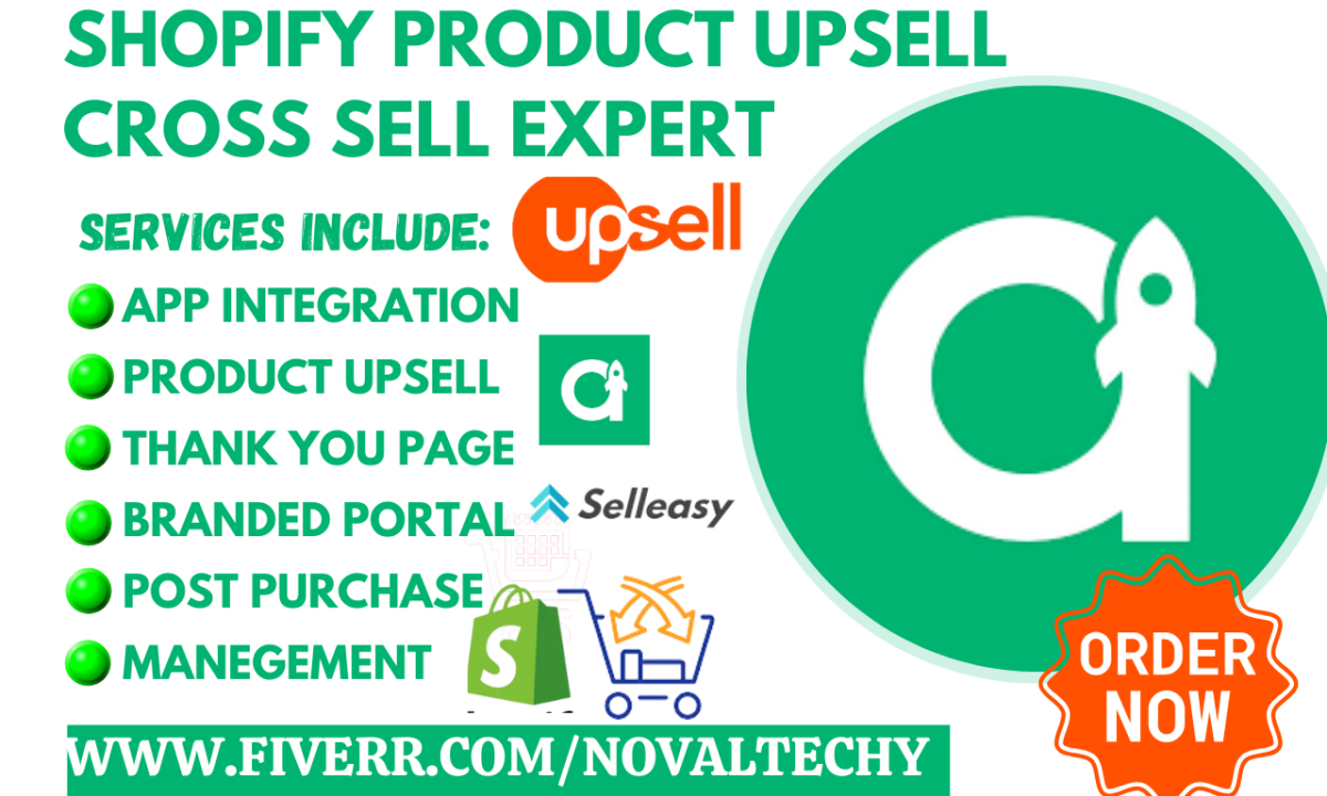 setup shopify upsell cross selling aftersell selleasy bold reconvert rebuy upcar