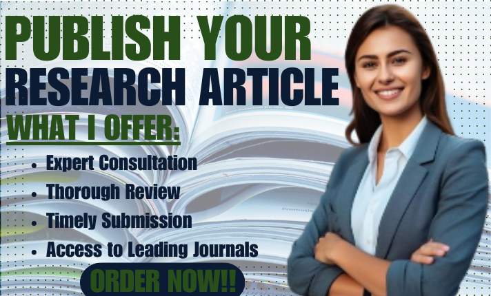 I will publish your research article in peer reviews and index journal