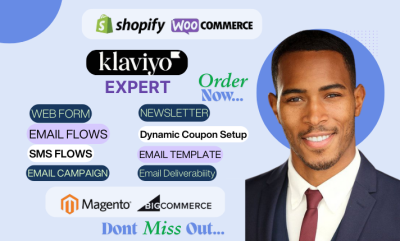 I Will Set Up Klaviyo E-Commerce Email Marketing and SMS Flows for Black Friday and Cyber Monday