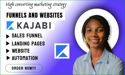 I will re design expert kajabi website online course landing page kajabi automation