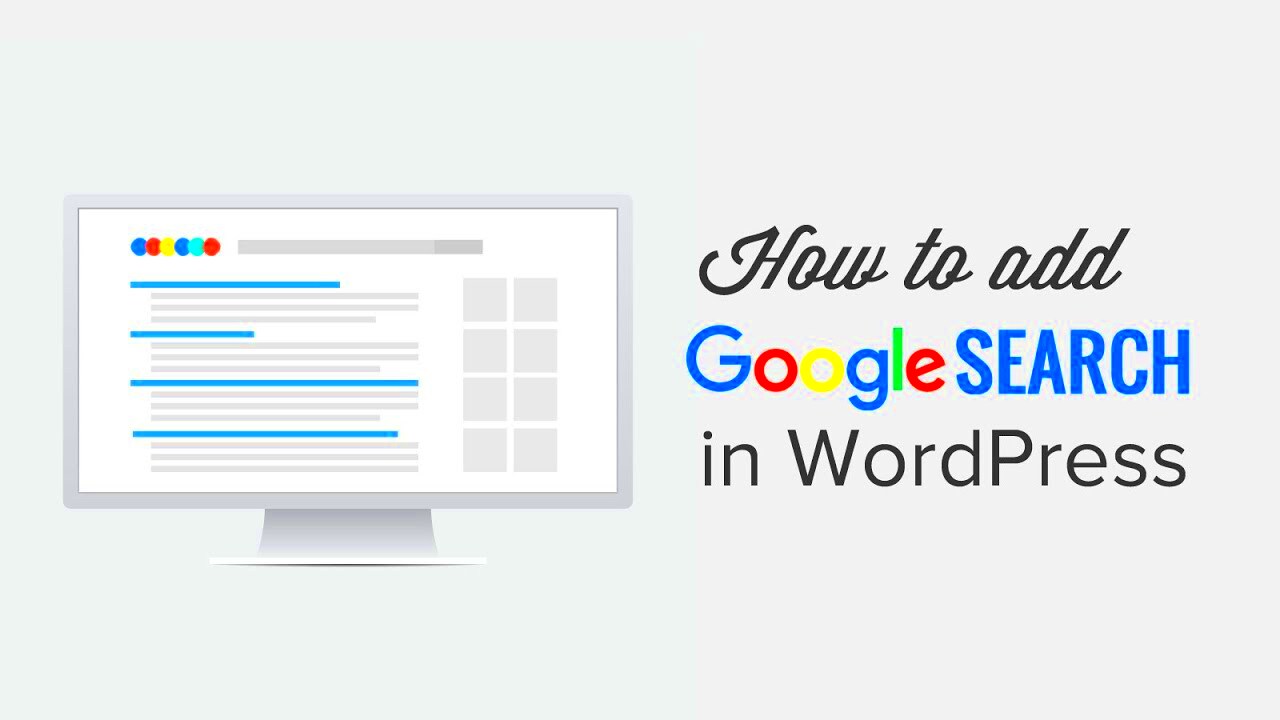How to Add Google Search in a WordPress Site  YouTube