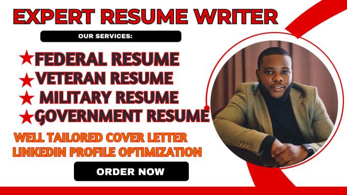 I will write federal resume USA jobs government resume executive resume military resume