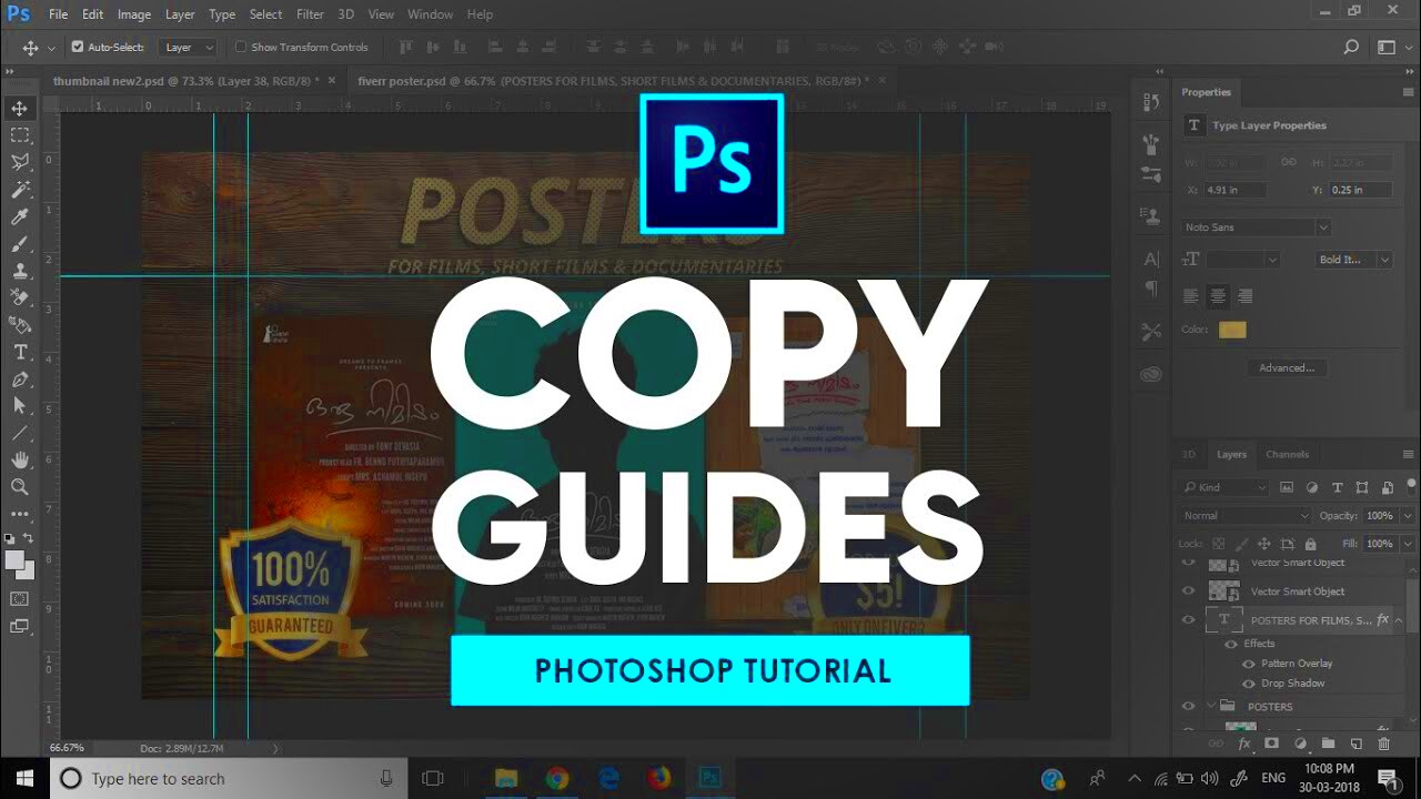 How to Copy  Paste Guides in Adobe Photoshop  Tutorial  YouTube