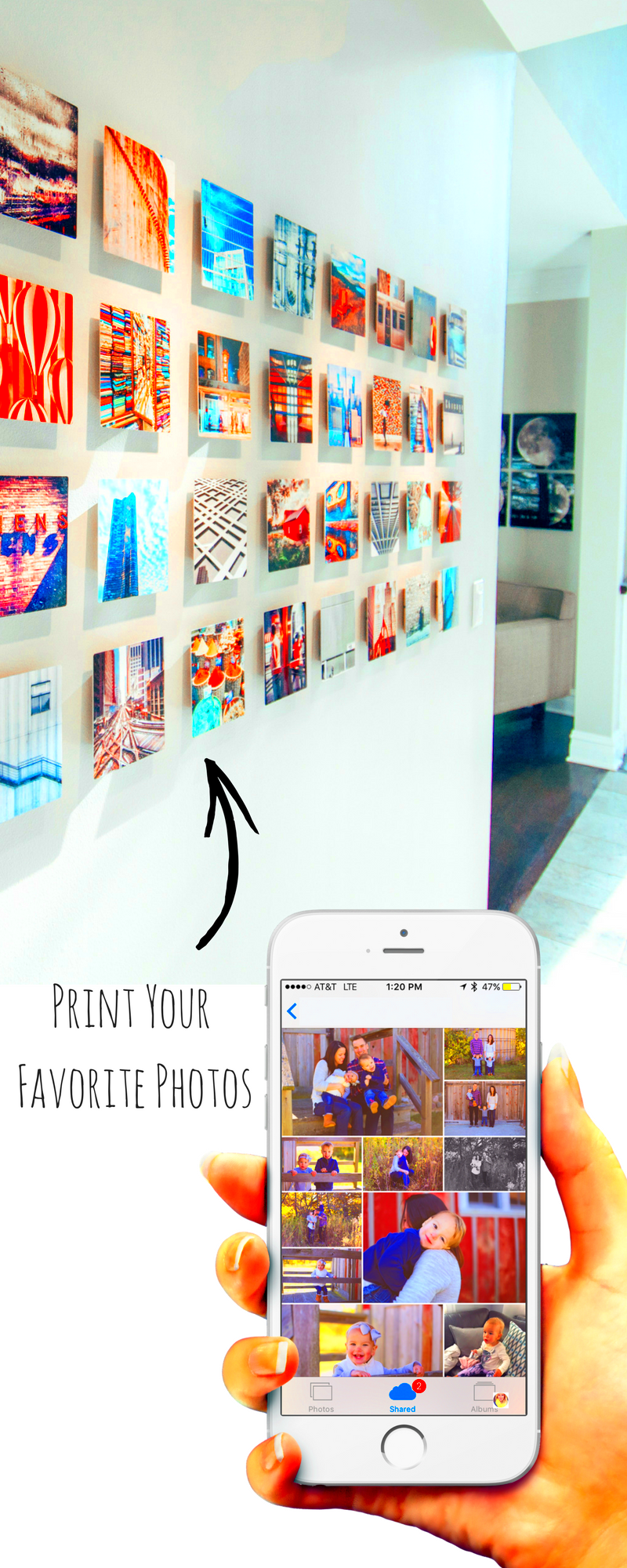 Create the perfect gallery wall directly from your phone  Wall decor 