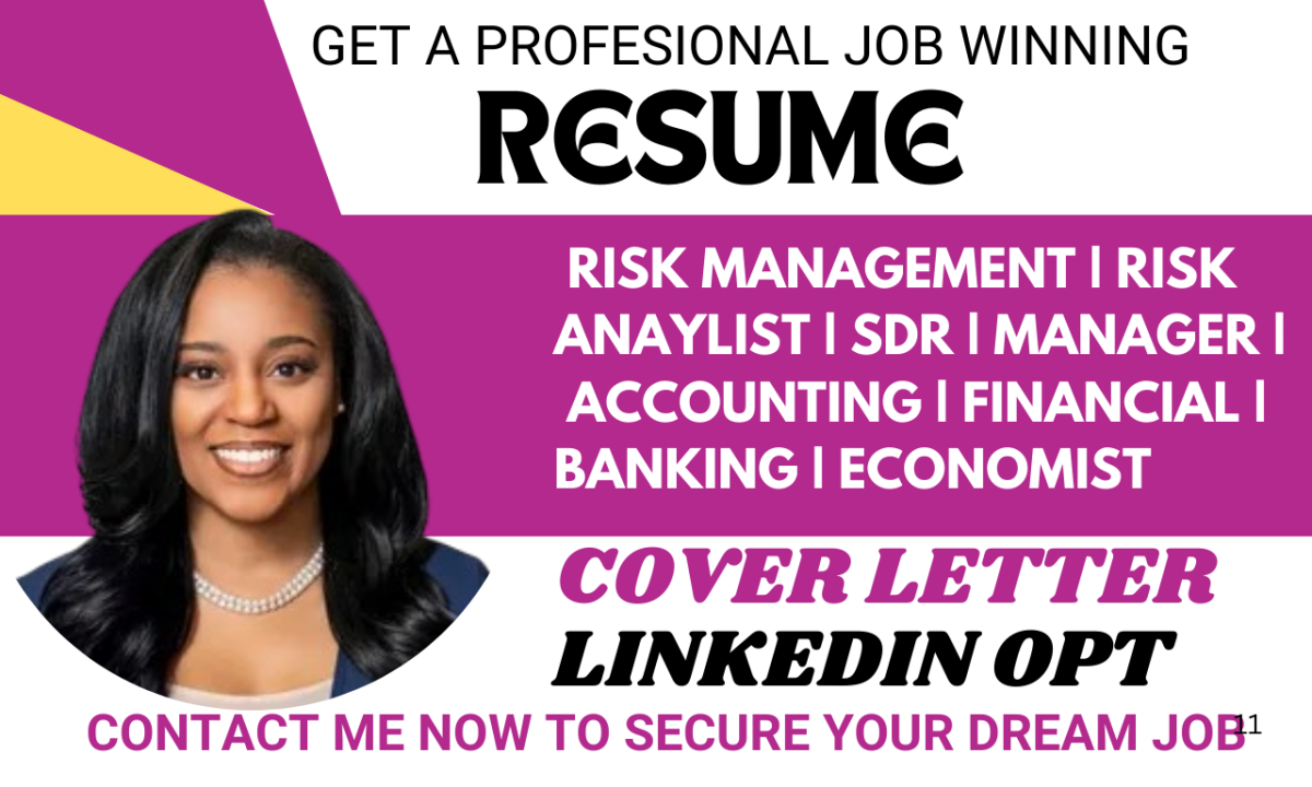 I Will Write Banking, Sales, Manager, Finance, Sales Assistance, SDR, Accountant Resume