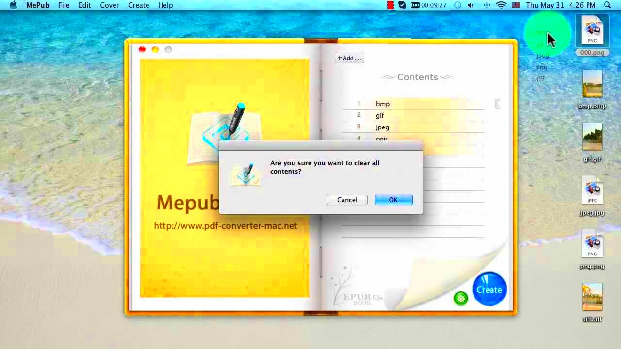 ePub Creater How to Create EPUB ebook from Image files on Mac  YouTube