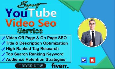 I Will Advance YouTube SEO for Top Search Ranking and Organic Views