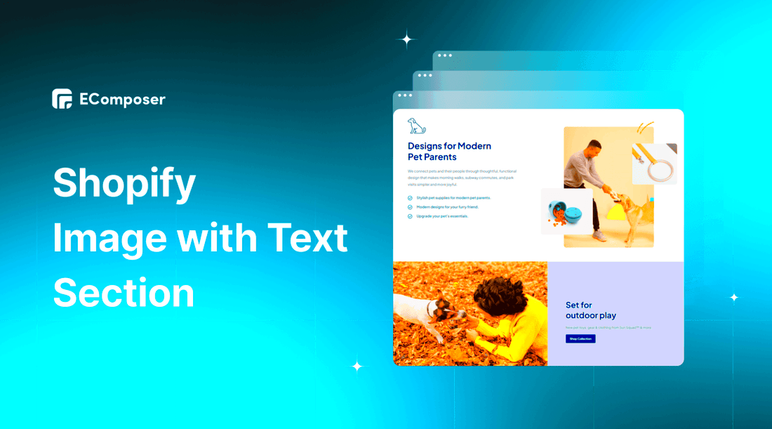 How to Add  Customize Shopify Image with Text Section  EComposer