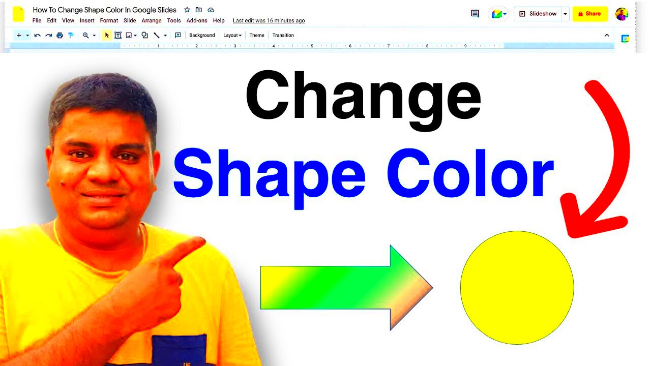 How To Change Shape Color In Google Slides   Tutorial   YouTube