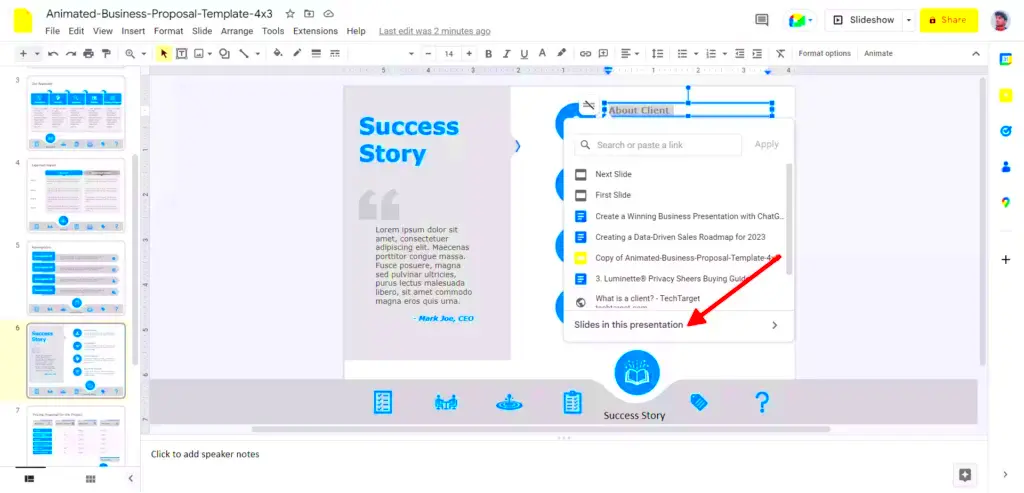 How to Link Slides in Google Slides