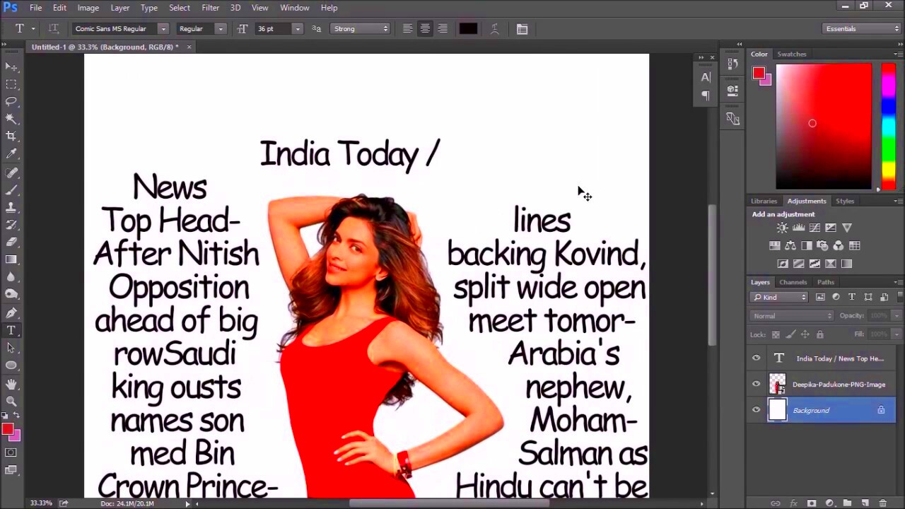 How to Wrap text along an image in Photoshop CC   Easiest method 