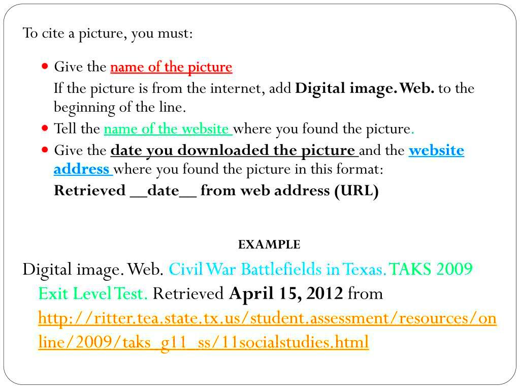 PPT  How to Give Credit for Images that you use in your projects 