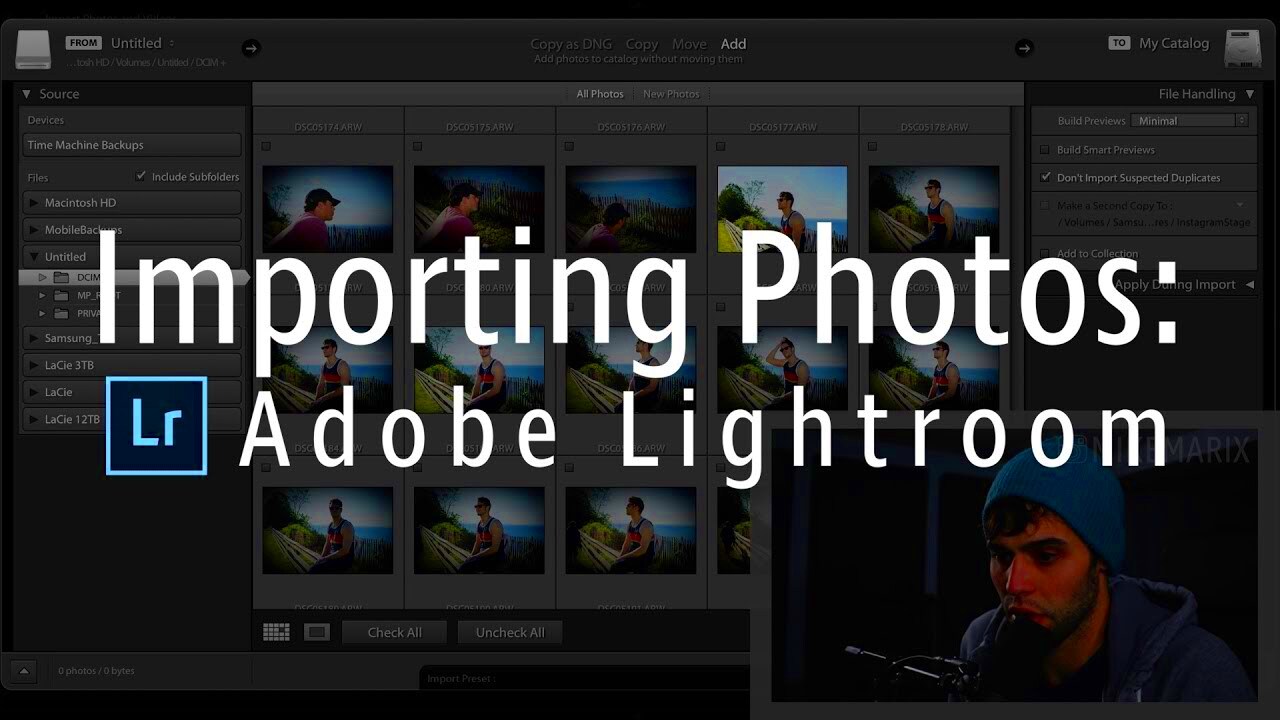 How to Import Photos into Adobe Lightroom  YouTube