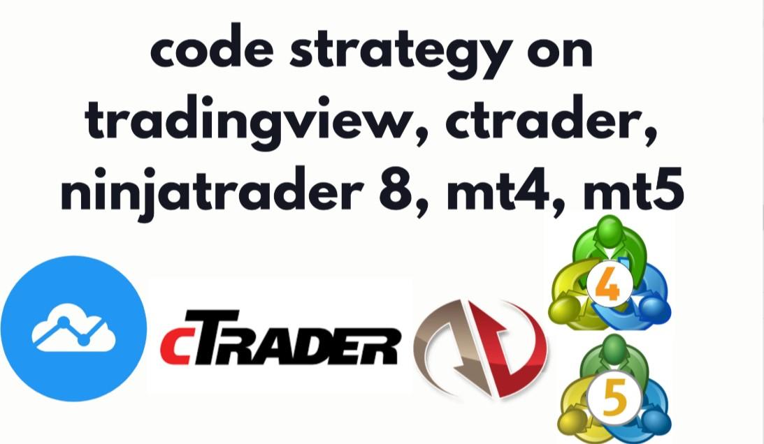 I Will Code Strategy on TradingView, cTrader, NinjaTrader 8, MT4, and MT5