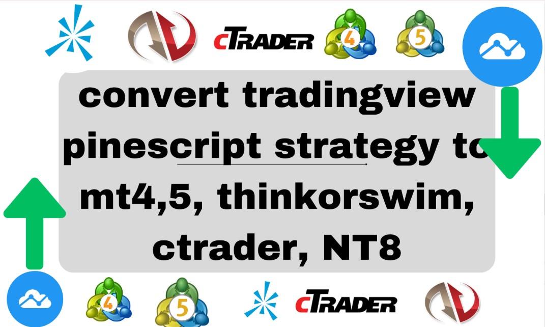 I Will Convert TradingView Pine Script Strategy to MT4, MT5, ThinkOrSwim, cTrader, and NT8