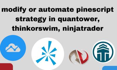 I Will Modify or Automate PineScript Strategy in Quantower, ThinkorSwim, NinjaTrader