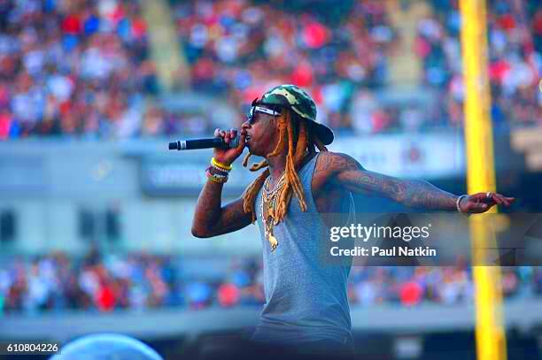 Lil Wayne at the Magnificant Coloring Day Festival at Comiskey Park 