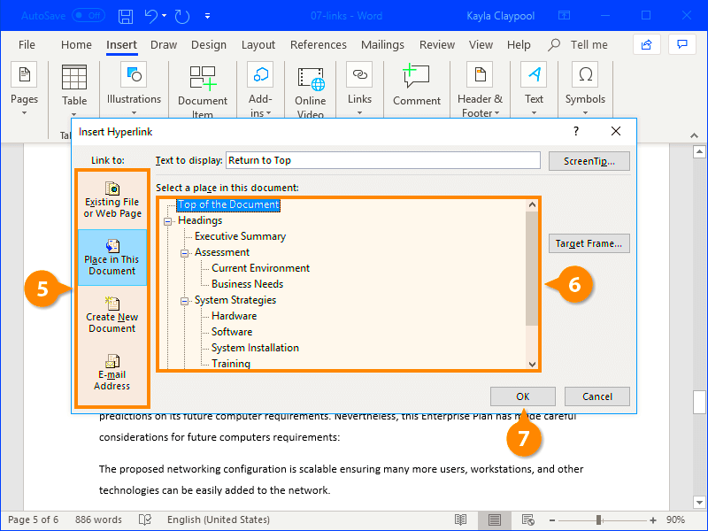 How to Hyperlink in Word  CustomGuide