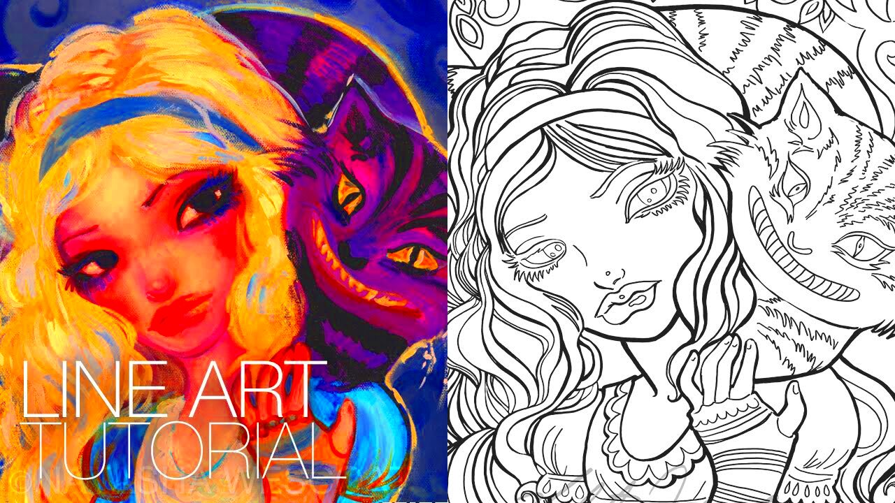 How to Create a Coloring Page Photoshop CS6  Natasha WESCOAT  YouTube