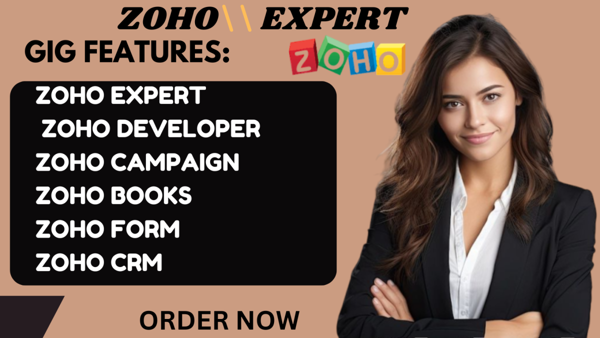 I Will Set Up Zoho CRM, Zoho Campaigns, Zoho Books, Zoho Desk, Zoho Forms, and Zoho Sites