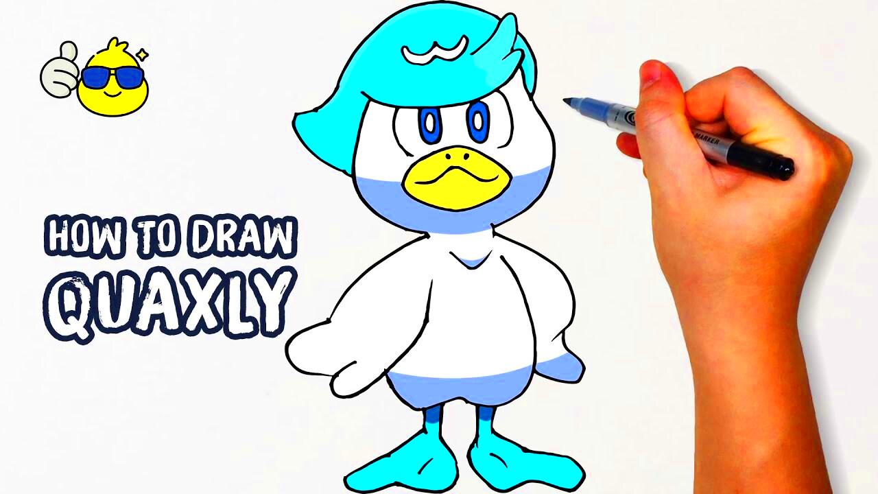 How to Draw Quaxly Pokemon Step by Step Easy  Duc Draw  YouTube