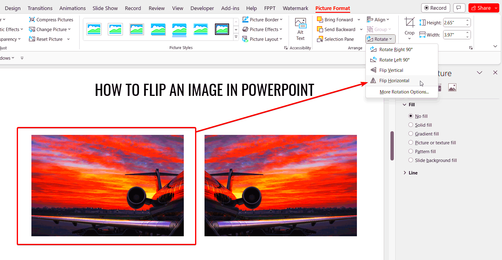 How to Mirror an Image in PowerPoint Very Easy Way