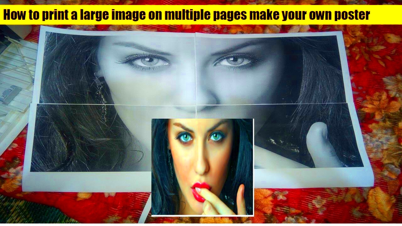 How to print a large image on multiple pages make your own poster  YouTube