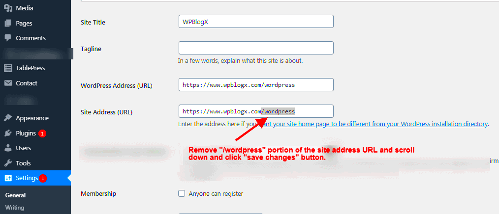 How to Remove wordpress From your WordPress Site URL  WPBlogX